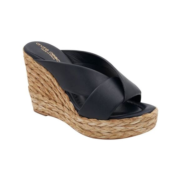 ANDRE ASSOUS Shoes - ANDRE ASSOUS Womens Black 1-1/2" Platform Lightweight Calsea Wedge Shoes 36